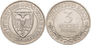 Gedenkausgaben  3 Reichsmark 1926 ... 