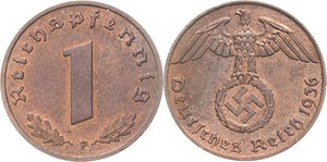 Kleinmünzen  1 Reichspfennig 1936 ... 