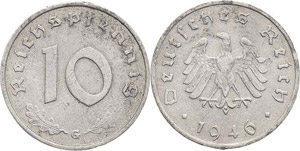   10 Reichspfennig 1946 G  Jaeger ... 