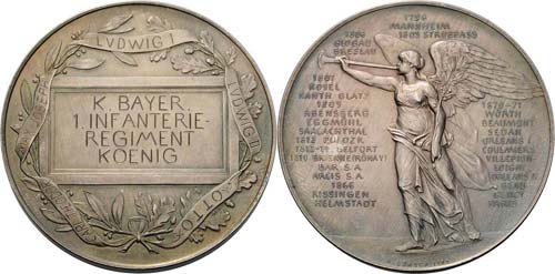 Regimente München Silbermedaille ... 