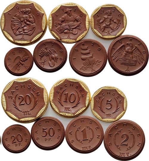Porzellanmünzen - Reichsmünzen ... 