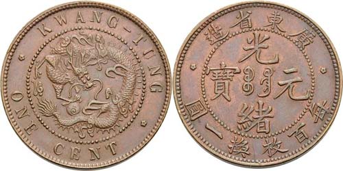 China Kuang-Hsu 1874-1908 Cent o.J ... 