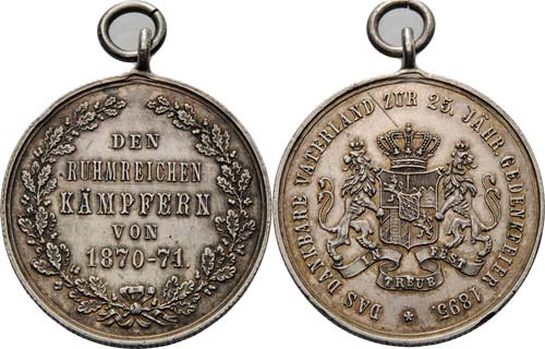 Bayern-Medaillen  Silbermedaille ... 