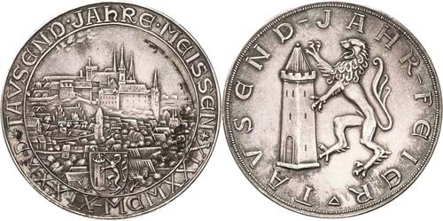 Meißen  Silbermedaille 1929 (Karl ... 