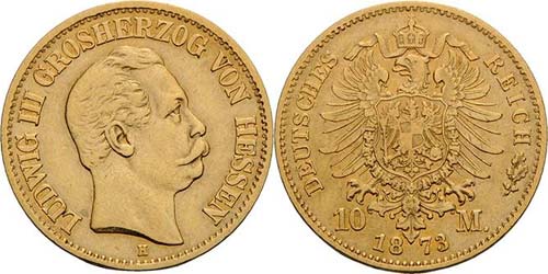 Hessen Ludwig III. 1848-1877 10 ... 