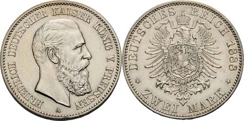 Preußen Friedrich III. 1888 2 ... 