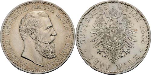Preußen Friedrich III. 1888 5 ... 