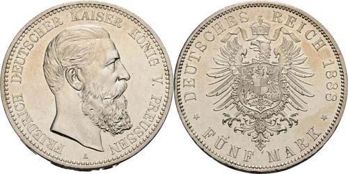 Preußen Friedrich III. 1888 5 ... 