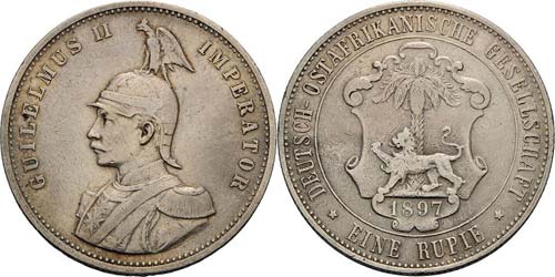 Deutsch Ostafrika  1 Rupie 1897 ... 