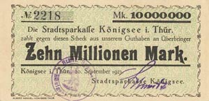 Städte und Gemeinden nach 1914 Königsee ... 