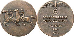Drittes Reich  Bronzegußmedaille 1936 (H. ... 