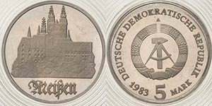 Gedenkmünzen Polierte Platte  5 Mark 1983. ... 