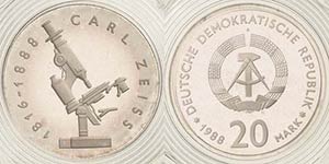 Gedenkmünzen Polierte Platte  20 Mark 1988. ... 