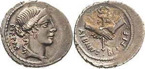 Römische Republik Albinus Bruti 49-48 v. ... 