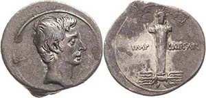 Kaiserzeit Augustus 27-14 v. Chr Denar 30/29 ... 