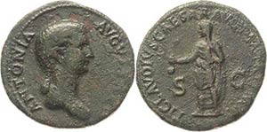 Kaiserzeit Claudius 41-54 für Antonia minor ... 