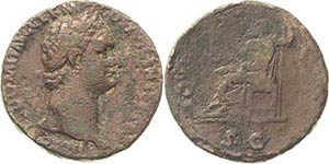 Kaiserzeit Domitian 81-96 Sesterz 92/93, Rom ... 