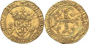 Frankreich Karl VII. 1422-1461 Ecu dor á ... 