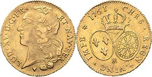 Frankreich Ludwig XV. 1715-1774 Doppelter ... 