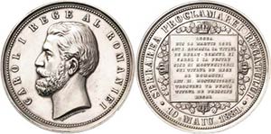 Rumänien Karl I. 1866-1914 Silbermedaille ... 