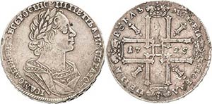 Russland Peter I. der Große 1689-1725 Rubel ... 