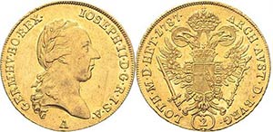 Habsburg Josef II. 1764-1790 Doppeldukat ... 