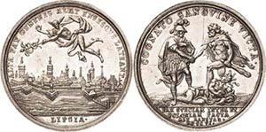Leipzig  Silbermedaille 1706 (P.H. Müller) ... 
