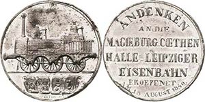 Leipzig  Zinnmedaille 1840 Eröffnung der ... 