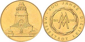 Leipzig  Goldmedaille 1965. 800 Jahre ... 