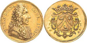 Lübeck-Stadt  Goldmedaille 1697 ... 