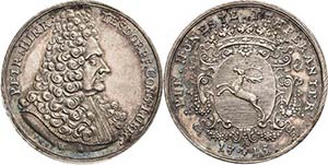 Lübeck-Stadt  Silbermedaille 1715 (IHF) Auf ... 