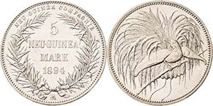 Deutsch-Neuguinea  5 Neu-Guinea Mark 1894 A  ... 