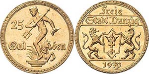 Ausgaben des Freistaates  25 Gulden 1930 (A) ... 