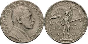 Drittes Reich  Silbermedaille 1933 (Karl ... 