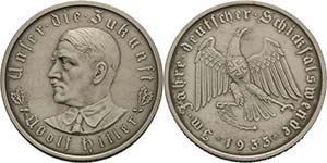 Drittes Reich  Silbermedaille 1933 ... 