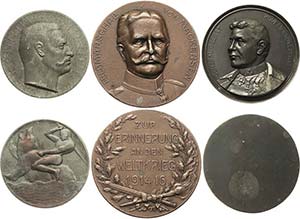 Erster Weltkrieg  Bronzierte Zinkmedaille ... 