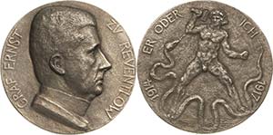 Erster Weltkrieg  Eisengußmedaille 1917 (A. ... 