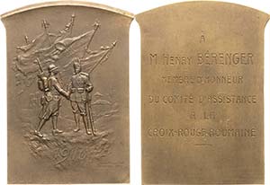 Erster Weltkrieg  Bronzeplakette 1917 ... 