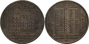Kalendermedaillen  Bronzemedaille 1767 ... 