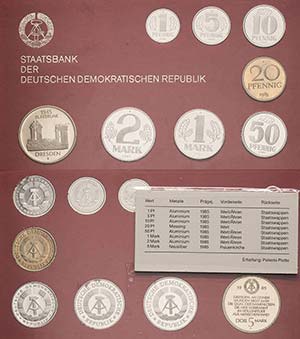 Kursmünzensätze in Polierter Platte  1, 5, ... 
