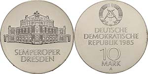 Gedenkmünzen  10 Mark 1985. Semperoper  ... 