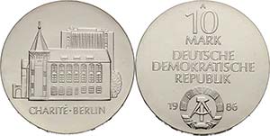 Gedenkmünzen  10 Mark 1986. Charité  ... 