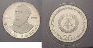 Gedenkmünzen Polierte Platte  20 Mark 1976. ... 