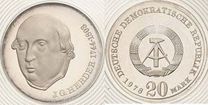 Gedenkmünzen Polierte Platte  20 Mark 1978. ... 