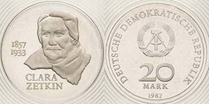 Gedenkmünzen Polierte Platte  20 Mark 1982. ... 