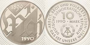 Gedenkmünzen Polierte Platte  10 Mark 1990. ... 