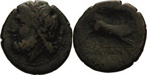Apulien Arpi  Bronze um 300 v. Chr. Zeuskopf ... 