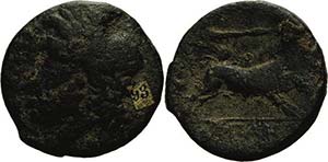 Kampanien Capua  Bronze 3. Jhd. v. Chr. Kopf ... 