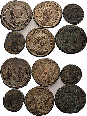 Römische Münzen Lot-6 Stück Interessantes ... 
