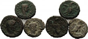 Römische Münzen Lot-3 Stück Interessante ... 